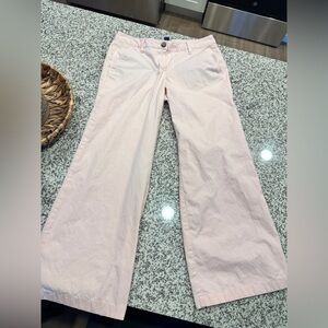 Lands' End Light Pink Cotton Button Waist Pants